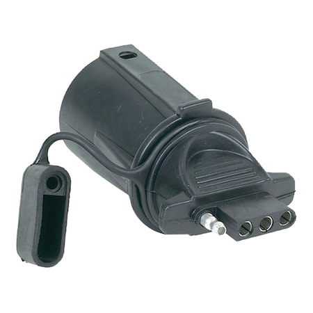 Husky Towing Husky Towing 30313; Trailer Wiring Adapter; 7 Blade to 4 Flat; 1-Piece; Black 30313